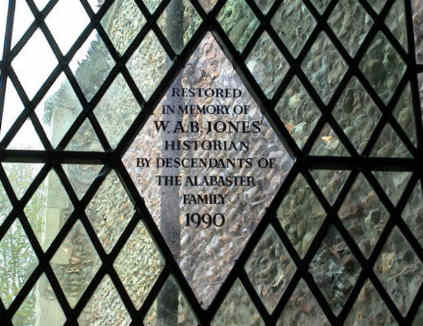 W A B Jones window, Hadleigh, Suffolk