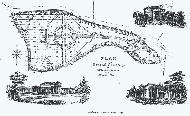 Plan of Kensal Green Cemetery
