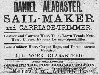Daniel Alabaster, Sail Maker, advertisement