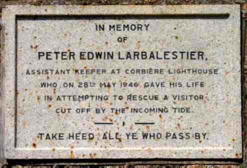 Peter Edwin Larbalestier memorial , Jersey